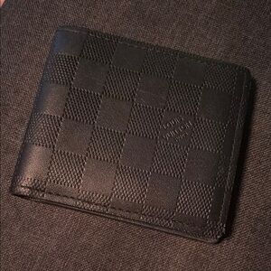 Louis Vuitton Black Key & Card Holder with Quilted Design